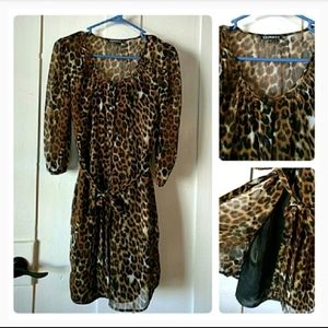 MOVING SALE!!! Express cheetah shirtdress
